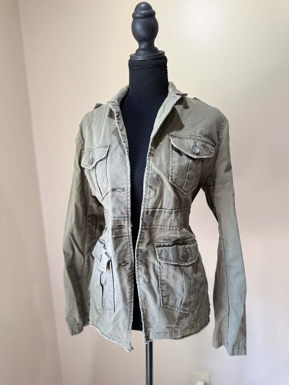 Jessica Simpson Olive Green Utility Jacket Size L